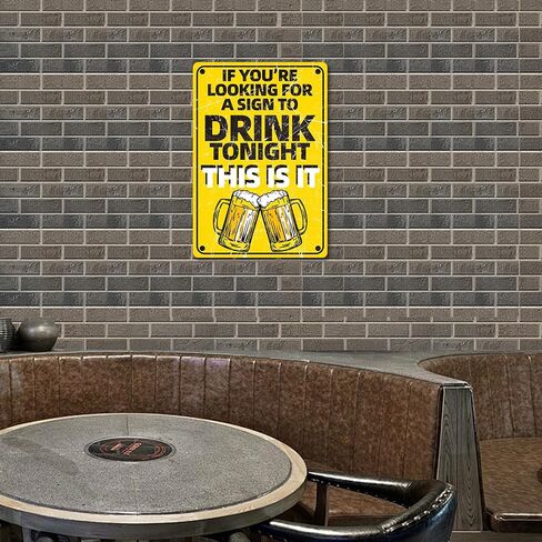 Funny Yard Sign, If You're Looking for a Sign to Drink Tonight This Is It, Man Cave Accessories and Room Decorations, Basement Bar, Home Bar Decor Vintage Decorations Sign (1 sheet -Yellow) in Saudi Arabia