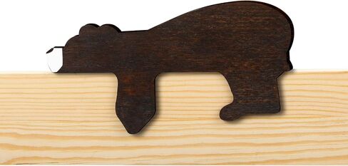 Wood Bear Door Topper, Woodland Nursery Decor Bear Shape Door Statue Brown Corner Sculpture Safari Decor for Bedroom Nursery Room Living Room Office Shelf in Saudi Arabia