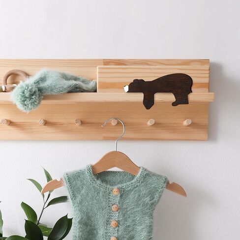 Wood Bear Door Topper, Woodland Nursery Decor Bear Shape Door Statue Brown Corner Sculpture Safari Decor for Bedroom Nursery Room Living Room Office Shelf in Saudi Arabia