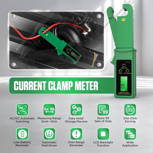 المشبك متر التيار المتناوب/تيار مستمر جهاز اختبار التيار 0mA-60A أمبير متر المشبك التيار المتناوب/تيار مستمر تسرب التيار متر التيار المتناوب تيار مستمر السيارات تبديل أمبير المشبك المتعدد الرقمية المشبك متر عدة ، عقد البيانات/الذاكرة/مراجعة ، تخزين 99 مجم in Kuwait