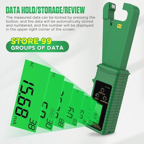 المشبك متر التيار المتناوب/تيار مستمر جهاز اختبار التيار 0mA-60A أمبير متر المشبك التيار المتناوب/تيار مستمر تسرب التيار متر التيار المتناوب تيار مستمر السيارات تبديل أمبير المشبك المتعدد الرقمية المشبك متر عدة ، عقد البيانات/الذاكرة/مراجعة ، تخزين 99 مجم in Kuwait