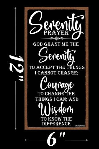TOMATO FANQIE Serenity Prayer Sign, Christian Decor Wood Sign Gift, God Grant Me The Serenity Wall Decor Framed, Farmhouse Live Room Bedroom Decor Wall Art Sign 12 x 6 inch (Black) in Saudi Arabia