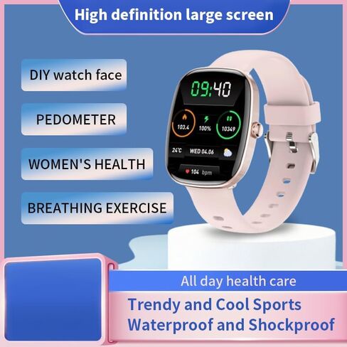 1.83" Men's Women's Smartwatch 100+ Sports Modes New 5ATM Waterproof Smartwatch for Men Women, Fitness Tracking Smartwatch for Android iPhone, Digital Watch Pedometer, 3 Straps(Silver S5) in Saudi Arabia