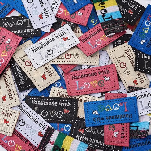 Beadthoven 480pcs Sewing Clothing Size Labels XS/S/M/L/XL/XXL Sewing Woven Fabric Size Tags Shirt Garment Tags Embroidered Label Tags for Knitting Quilting Sewing DIY Crafts in Saudi Arabia