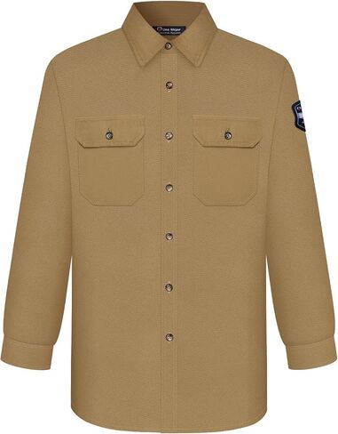 Welding Shirts for Men 7.5oz FR Shirts for Men, 100% C Flame Resistant Welding Jacket, Men's Fire Retardant FR Clothing for Men, Durable Welding Accessories, Meets NFPA2112, Grey-ZRND L in Saudi Arabia