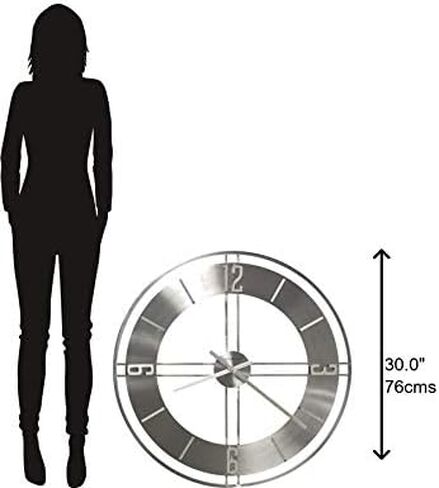 Howard Miller Stapleton Wall Clock 625-520 ? Oversized Iron and Nickel with Quartz Movement in Kuwait