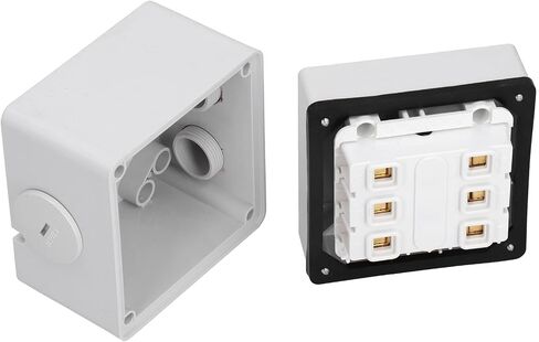 Agatige Rotary Changeover Switch, 500V 3P 63A Waterproof Switch Outdoor Power Isolator On-Off Switch Dustproof Rotary Control Switch Socket Cam Switch with Exterior Box for Outdoor in Saudi Arabia