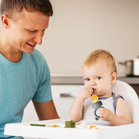 BIGSPINACH Baby Food Feeder Pacifier with Breast Milk Popsicle Teether-Silicone Forage Feeder for Babies-Breastmilk Storage Container and Freezer Tray-Teething Popsicle Molds for Soothing Relief in Saudi Arabia
