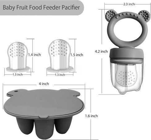 BIGSPINACH Baby Food Feeder Pacifier with Breast Milk Popsicle Teether-Silicone Forage Feeder for Babies-Breastmilk Storage Container and Freezer Tray-Teething Popsicle Molds for Soothing Relief in Saudi Arabia