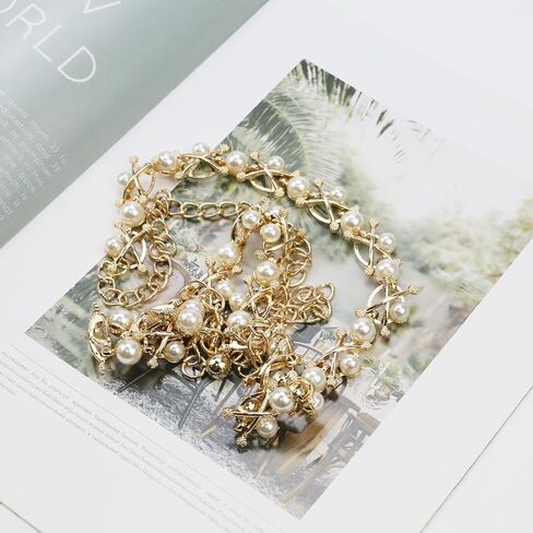 HEVSTIL ستائر تيباكس، 2 حزمة من المعلقات اللؤلؤية المطرزة، ستائر ستائر، أربطة ستائر مطرزة لديكور المنزل في النوافذ in Kuwait