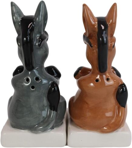 Ebros Ceramic A Couple Of Badasses Brown And Gray Jackass Donkeys With Shades Magnetic Salt And Pepper Shakers Set Figurines Party Kitchen Tabletop Country Farm Collectible Decorative Accents in Saudi Arabia