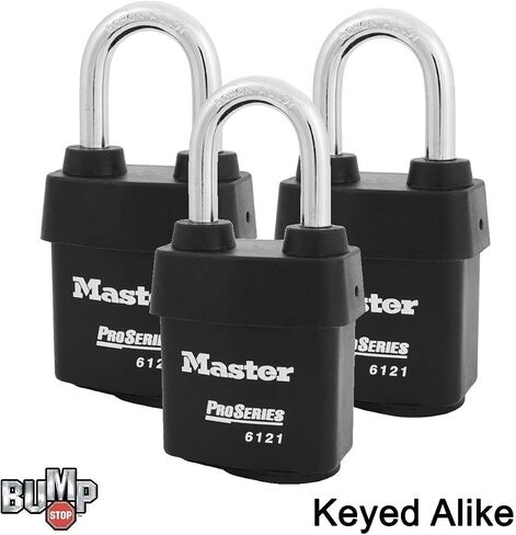 Master Lock - Four (4) High Security Pro Series Padlocks 6121NKALF-4 w/BumpStop Technology in Saudi Arabia