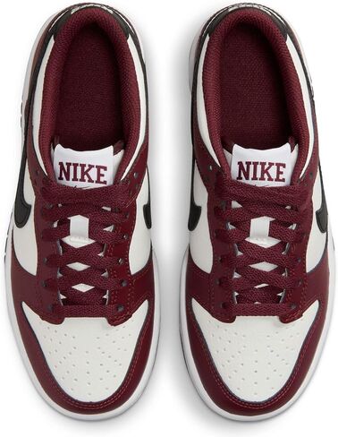 Nike Dunk Low Big Kids' Shoes (FZ4352-600, Dark Team Red/Summit White/) Size 5 in Saudi Arabia