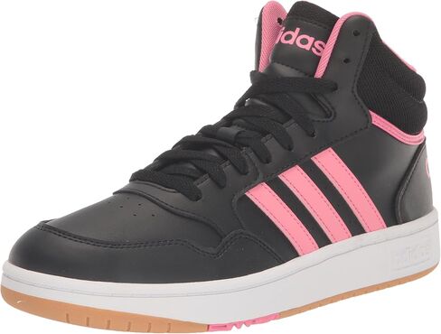 حذاء رياضي adidas Originals Hoops 3.0 Mid_legacy، أسود/وردي فيوجن/أبيض، 4.5 US للجنسين للأطفال الكبار in Saudi Arabia
