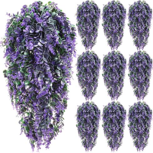 Hoteam 12 Pcs Artificial Hanging Plants Fake Ivy Vines with Fake Leaves for Living Room Decor Indoor Outdoor Decorations for Patio Artificial Plants Greenery for House Wall, No Basket(Rose Red) in Saudi Arabia