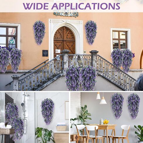 Hoteam 12 Pcs Artificial Hanging Plants Fake Ivy Vines with Fake Leaves for Living Room Decor Indoor Outdoor Decorations for Patio Artificial Plants Greenery for House Wall, No Basket(Rose Red) in Saudi Arabia