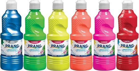 Prang Washable Tempera Paint, Assorted Metallic Colors, 16 Oz., 6 Count in Kuwait