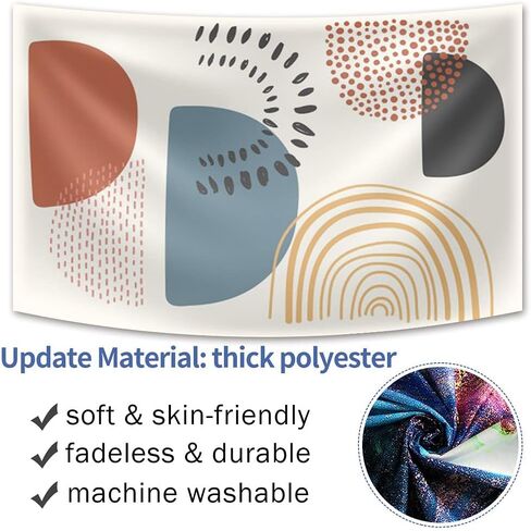 نسيج منتصف القرن، الحد الأدنى من فن الخط نسيج الجدار شنقا، الحديثة هندسية الطين خمر البيج نسيج جدار الفن للأطفال غرفة نوم غرفة المعيشة ديكور الهبي، 80x60 بوصة in Kuwait