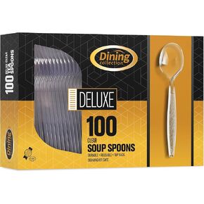 Dining Collection Clear Plastic Forks - 100 Pack – Durable, Recyclable, Disposable Forks – Great for Everyday, Parties & Events
