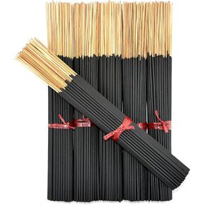 500 Unscented Charcoal Black Incense Sticks 11" Bulk - 100% Natural Charcoal, Joss and Bamboo Punk Blanks - Great for DIY Aromatherapy Incense Making.