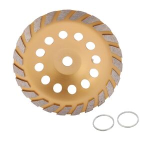 Cup Grinding Wheel, 7 / 9inch Turbo Grinding Disc with Washer for Cement, Granite, Marble and Stone Walls(230mm/9.1in)