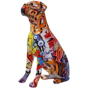 Creative Painted Art Water Transfer Room Color Boxer Dog Decorations Home Entrance Wine Cabinet Office Decor Resin Crafts (RC)