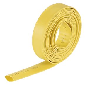 uxcell Heat Shrink Tubing, 3/8"(10mm) Dia 17mm Flat Width 2:1 Ratio Shrinkable Tube Cable Sleeve 10ft - Yellow