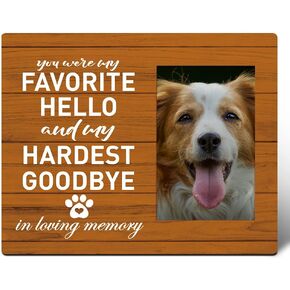 Muktoujaumai Pet Memorial Picture Frame Gifts, Best Friends Are Never Forgotten, Sympathy Bereavement Gifts for Loss of Dog Cat Pet, Remembrance Grieving Gifts for Loss of Dog Cat Pet