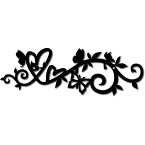 CREATCABIN Love Metal Wall Decor Black Word Sign Wall Hanging Decor Butterfly Iron Wall Art Silhouette Letter Sculpture Decoration Hollow Out Minimalist Ornament for Garden Home Balcony 12 x 4Inch