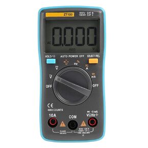 Digital Multimeter, ZT100/ZT101/ZT102 Portable Mini Multimeter Auto Digital LCD Display Testing Capacitance Multimeter(ZT100)