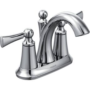 Moen 4505 Chrome Two-Handle Bathroom Faucet, 5.50 x 8.13 x 10.13 inches