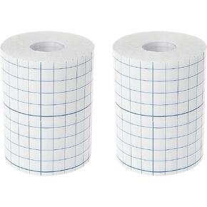2 Rolls Non-Woven Dressing Retention Tape, Cover Roll Stretch Tape 4" x 10 Yards Non-Woven Breathable Adhesive Bandages Tape Protective Stretch Bandage Roll
