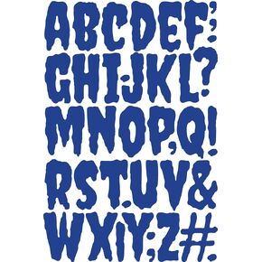 IRON 'EM Black Iron On Letters for Fabric, Clothing, Custom Tshirt, DIY Craft for Kids, Adults, and Toddlers 2" Felt Letters for Fabric, Heat Transfer Letters. Halloween Slime Drip Font. 2 Sheets