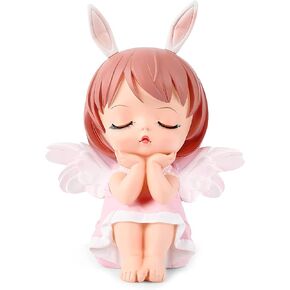 Blessing Angel Cute Piggy Bank for Girls Makes a Perfect Unique Gift, Nursery Décor, Keepsake, Baby Baptism Gift, or Savings Piggy Bank for Baby Violet in Kuwait
