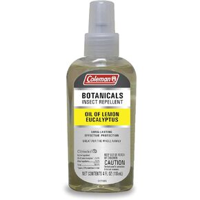 Coleman Insect Repellent Spray – Botanicals Non-DEET Lemon Eucalyptus Insect Repellent Pump Spray, Protection Against Ticks, Mosquitoes, chiggers, gnats, Ideal for Camping, Outdoor Activities, 4floz