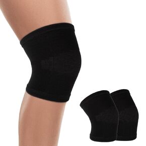 Kids Knee Sleeve Brace, 1 Pair Knee Compression Sleeve Breathable Children Knee Support Pad Elastic Soft Knee Protectors for Volleyball Football Dance Yoga Tennis Running Cycling Climbing(M)