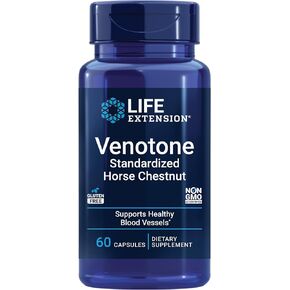 Life Extension Venotone – Standardized Horse Chestnut – Promotes Healthy Fluid Balance – Gluten-Free, Non-GMO – 60 Capsules
