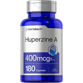 Horbäach Huperzine A 400mcg | 180 Capsules | Non-GMO, Gluten Free Supplement