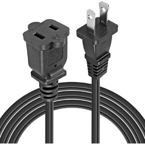 VSEER 2 Prong Extension Cord US AC 2-Prong Male and Female Power Cable SPT2 16AWG 13A/125V, USA Outlet Saver Power Extension Cord Cable for NEMA 5-15P to NEMA 5-15R 3FT