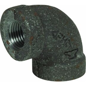 Anvil 8700123758, Malleable Iron Pipe Fitting, 90 Degree Elbow, 3/4" NPT Female, Black Finish