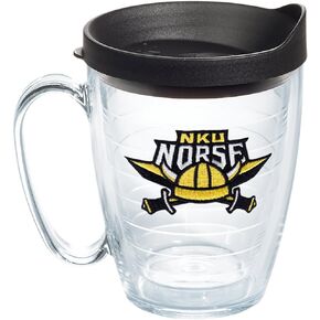 كوب Tervis Northern Kentucky University Norse صنع في الولايات المتحدة الأمريكية، كوب معزول بجدار مزدوج، كوب 16oz، الشعار الأساسي