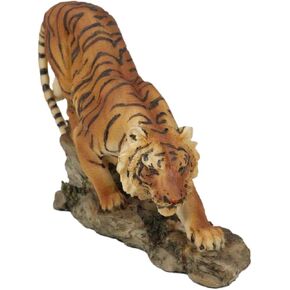 Ebros Gift Prowling Orange Bengal Tiger On Rocky Grounds Figurine 7.25" L Indian Sumatran Stealth Hunter Giant Cat Tigers Apex Predator Sculpture