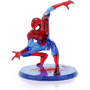 SWAROVSKI Marvel Spider-Man Figurine, Multiple Facets of Red and Blue Crystals, Part of The Marvel Characters Collection
