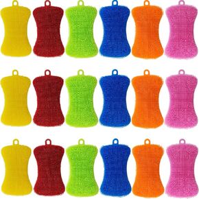 18 قطعة من إسفنجة غسيل الأطباق السيليكون من GXXMEI، إسفنجة تنظيف الأطباق قابلة لإعادة الاستخدام، إسفنجة أطباق سيليكون متعددة الأغراض غير لاصقة للأطباق والفواكه والخضروات (متعددة الألوان) in Kuwait