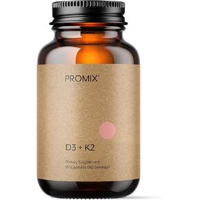 Promix Nutrition Vitamin D3 K2 5000iu supplement | MK4 & MK7 | Soy & Gluten Free - 90 count capsule