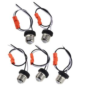 Rextin Medium Edison E26 Socket Adapter Base Male Screw in Light Bulb Socket Pigtail for Led Ceiling Lights Downlight Pack of 5