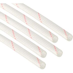uxcell 5pcs Fiberglass Heat Shield Sleeve 5mm(3/16-inch) ID x 2.9ft Adjustable PVC Silicone Fiberglass Sleeve Pipe