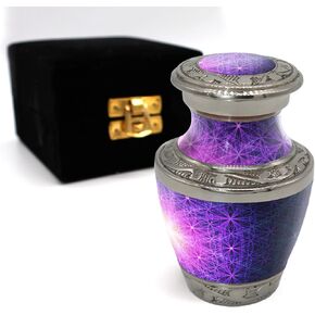 Seed of Life Purple Cremation Urn for Human Ashes Adult Female for Burial & Home - Urns for Ashes Adult Large Urns for Mom & Cremation Urns for Women Purple Urn