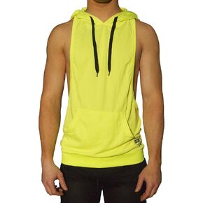 NEON NATION Muscle Cut Athletic Bodybuilder Stringer Tank Top Hoodie