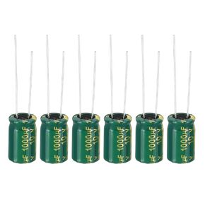 PATIKIL 10V 4700uF Electrolytic Capacitors, 10Pcs 10x25mm Aluminum High Frequency Electrolytic Capacitors for TV, LCD Monitor, Refrigerator, Circuit Boards, Green